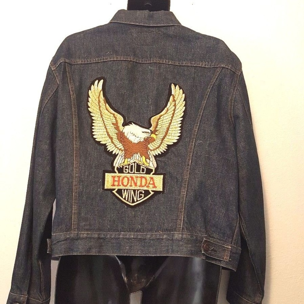 Levi Gold Wing 1970s Motorcycle Denim Jacket - Picture 1 of 5